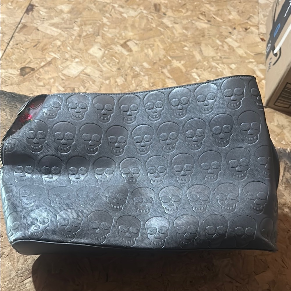 Gray Skull Embossed Betsey Johnson Satchel